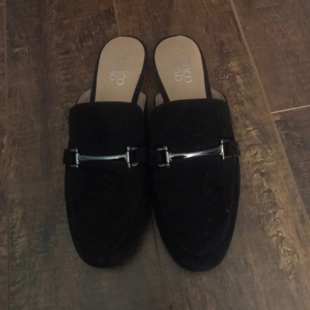Franco Sarto Black flat mules
